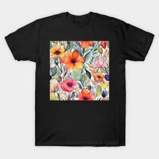 Floral Radiance Vibrant Design Delights T-Shirt